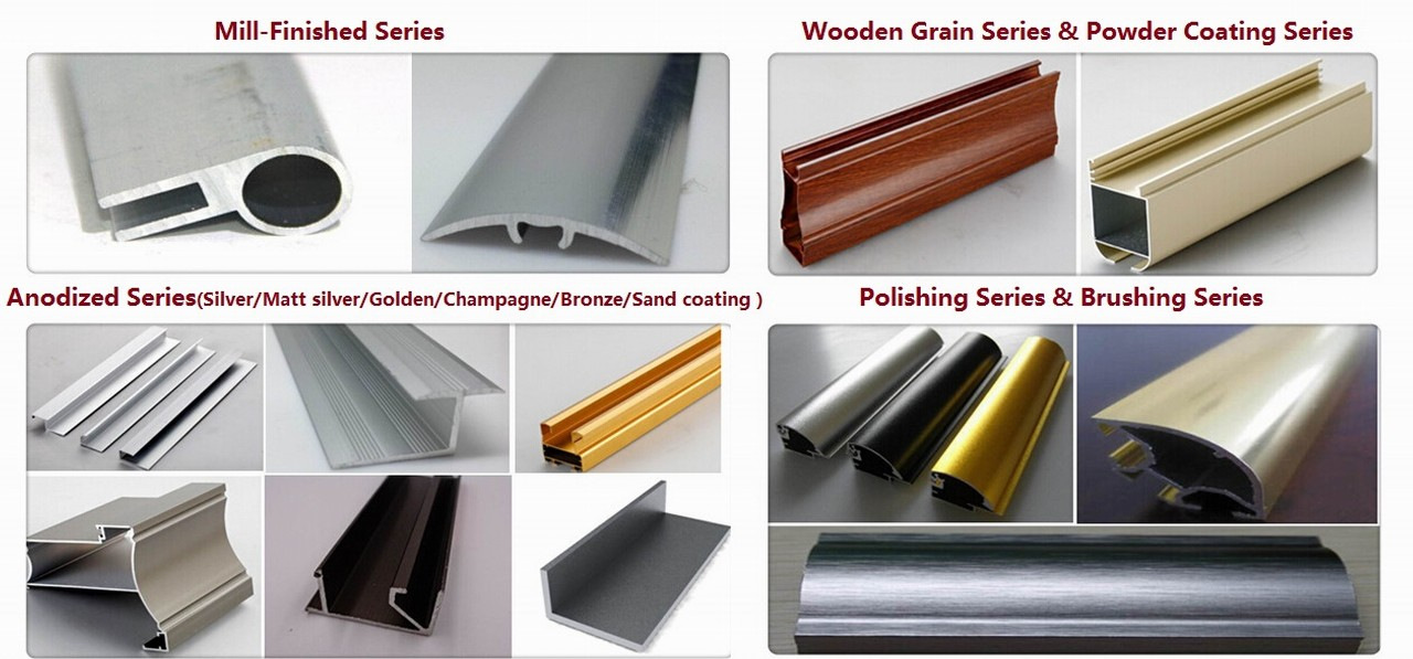 6061/6063 Series Wooden Grain Aluminum Extrusion Profiles for Kitchen Cabinet