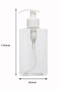 Quality Square Plastic PET 300ML Hand Sanitizer Bottling Pump Bottle wholesale