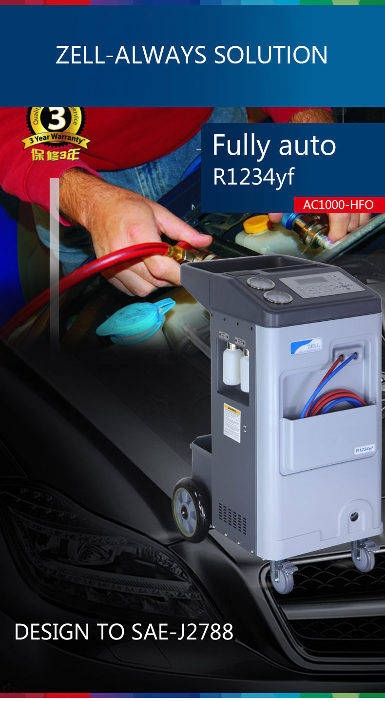 Aircon Refrigerant Gas Recovery Freon Recycling Machine For AC Management