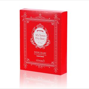 Quality Face Mask Box Packaging Red Color Custom Brand Printing Cosmetic Paperboard Box wholesale