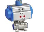 Stainless Steel Sanitary Control Valves , Pneumatic Actuated Ball Valve Welded