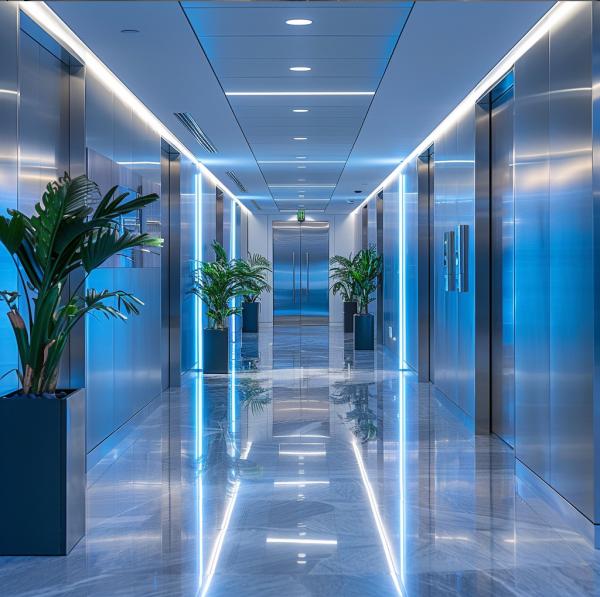 Luxury Stainless Steel Facades , Champagne Finish , For Exclusive Hotel