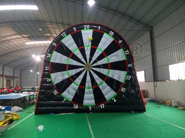 Two Sides Inflatable Sports Games / Soccer Dart Board For Large Playground