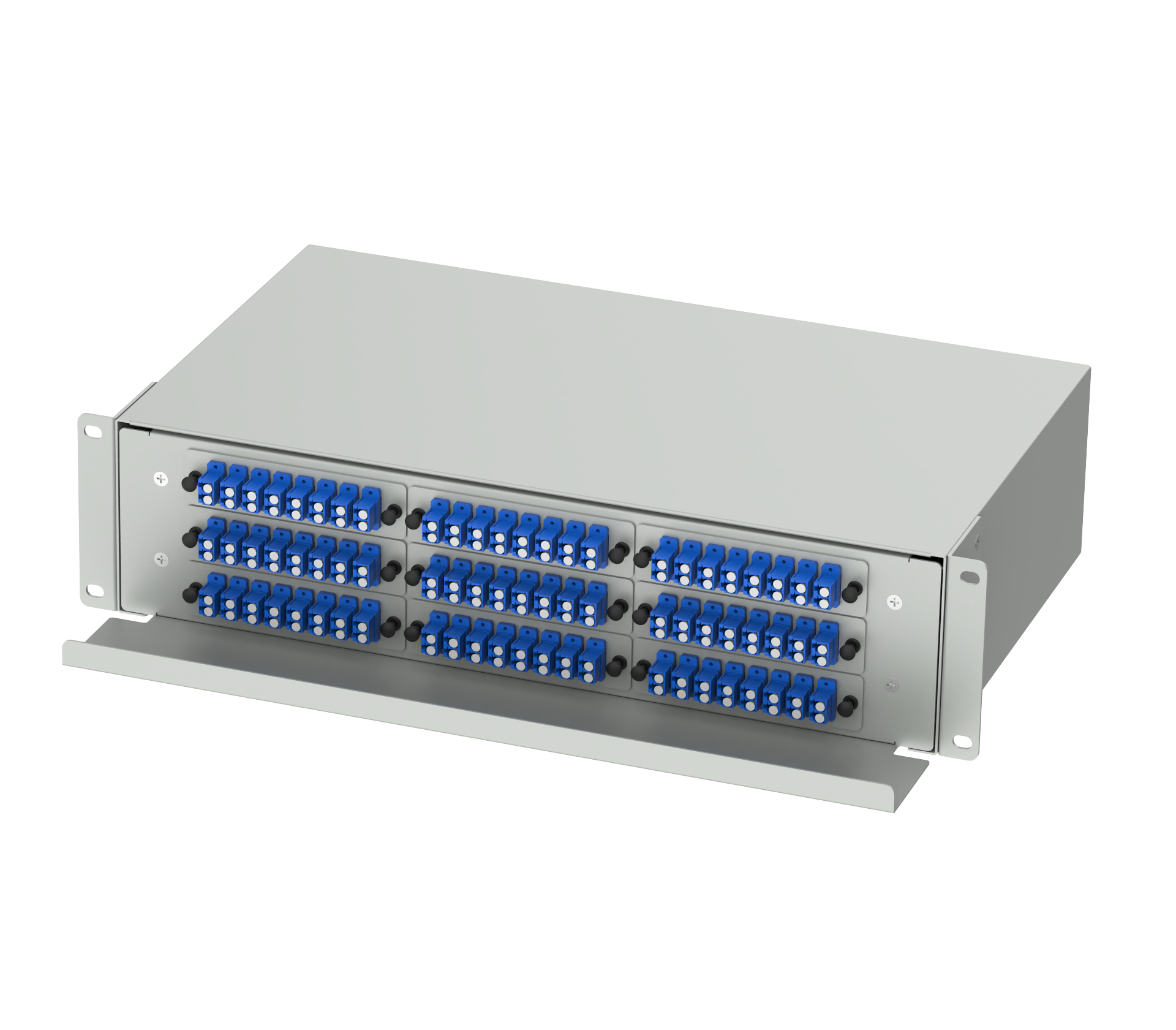 Capacity Fiber Optic Equipment Sub Optic Distribution Frame with 144 Ports in BLACK