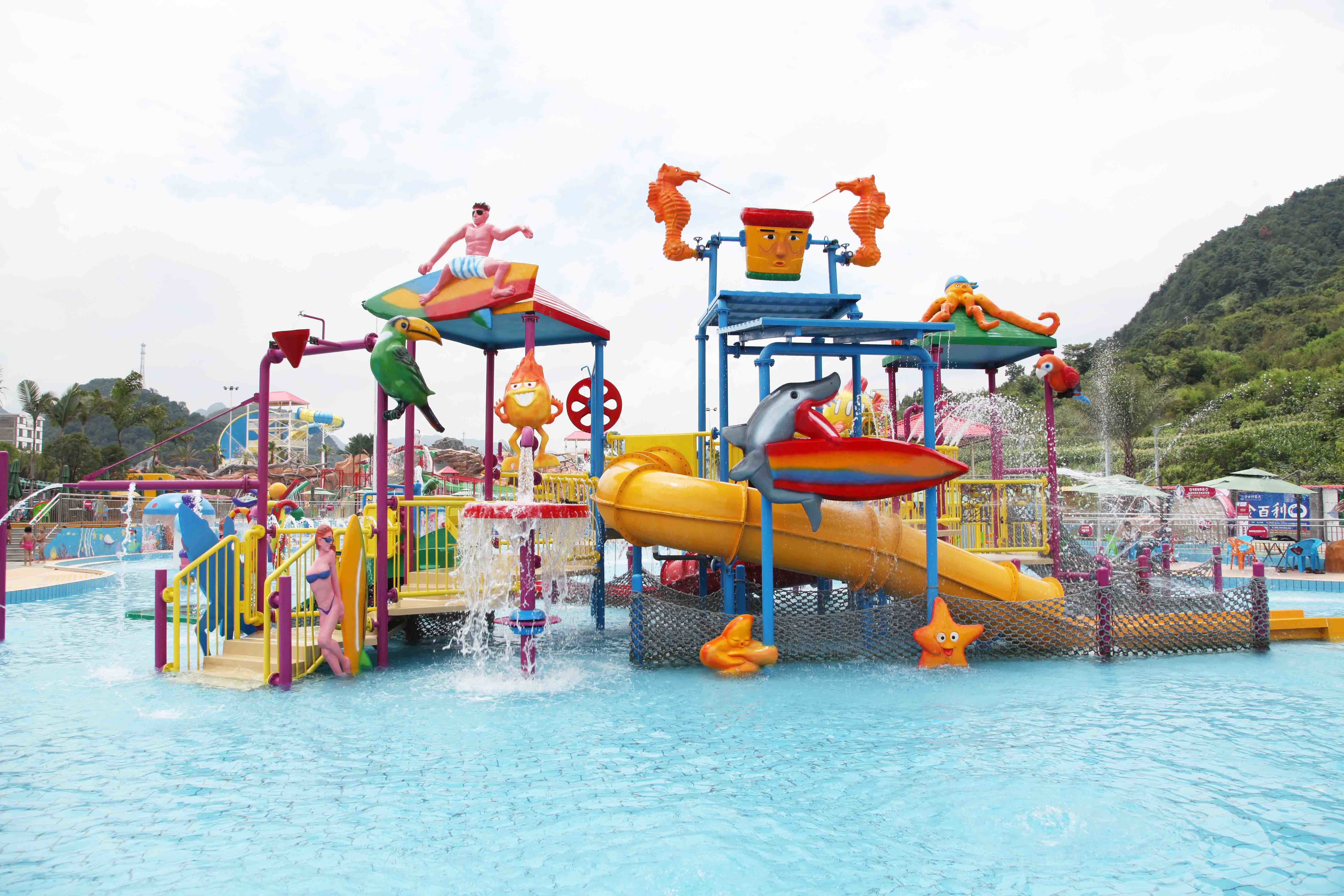 Entertainment Fiberglass Kids' Water Playground Commercial Water Park Equipment