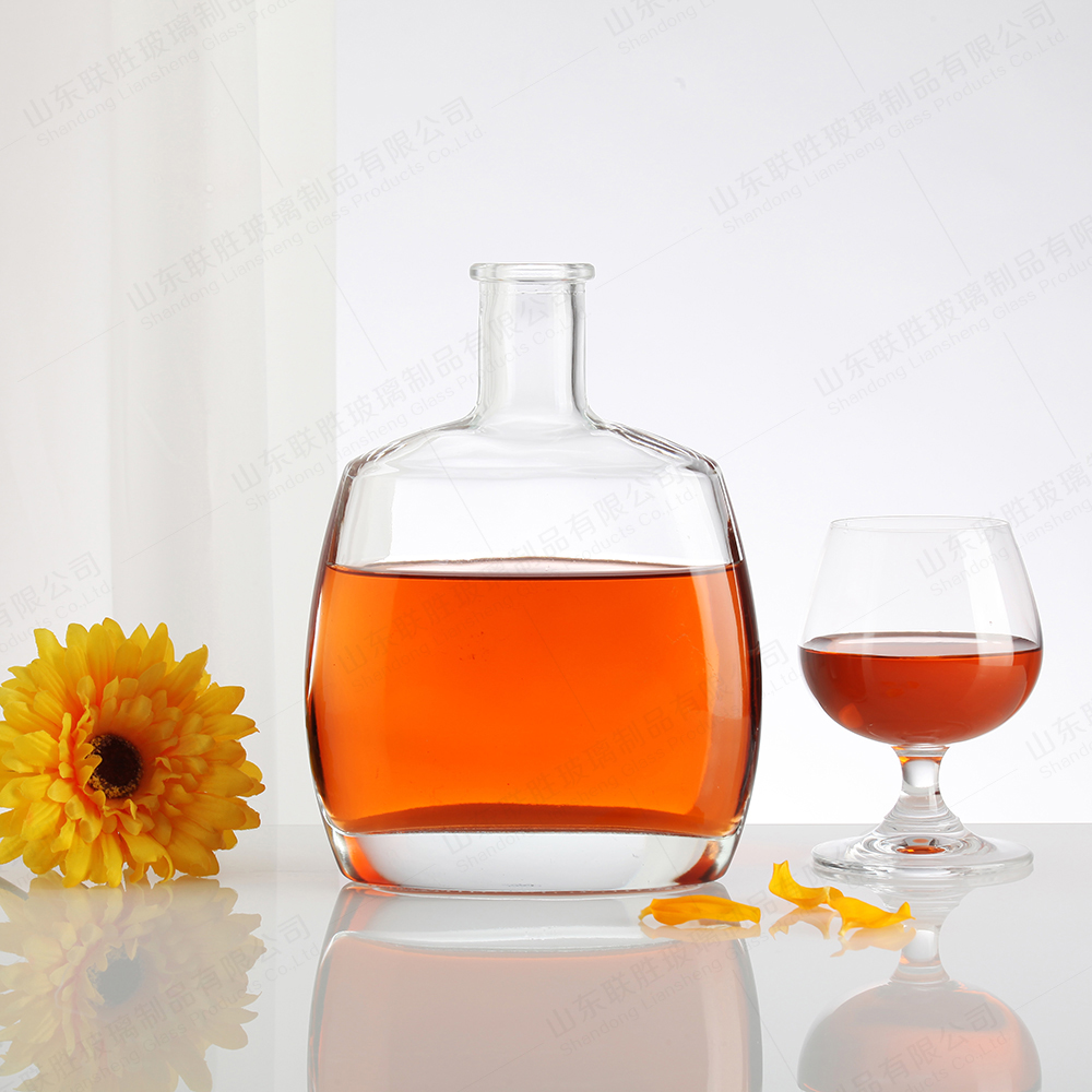 700ml 750ml Gin Rum Spirit Whiskey Glass Flint Bottles with Glass Lids and Material