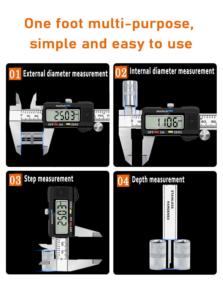 6 Inch 0-150mm Electronic Stainless Steel Digital Vernier Caliper