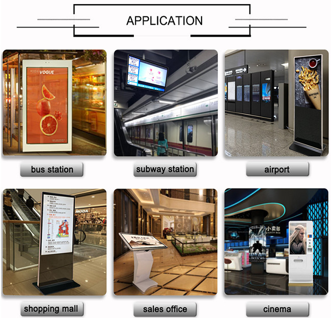 CE 32 Inch Wall Mounted Digital Display Screen For Bus Station