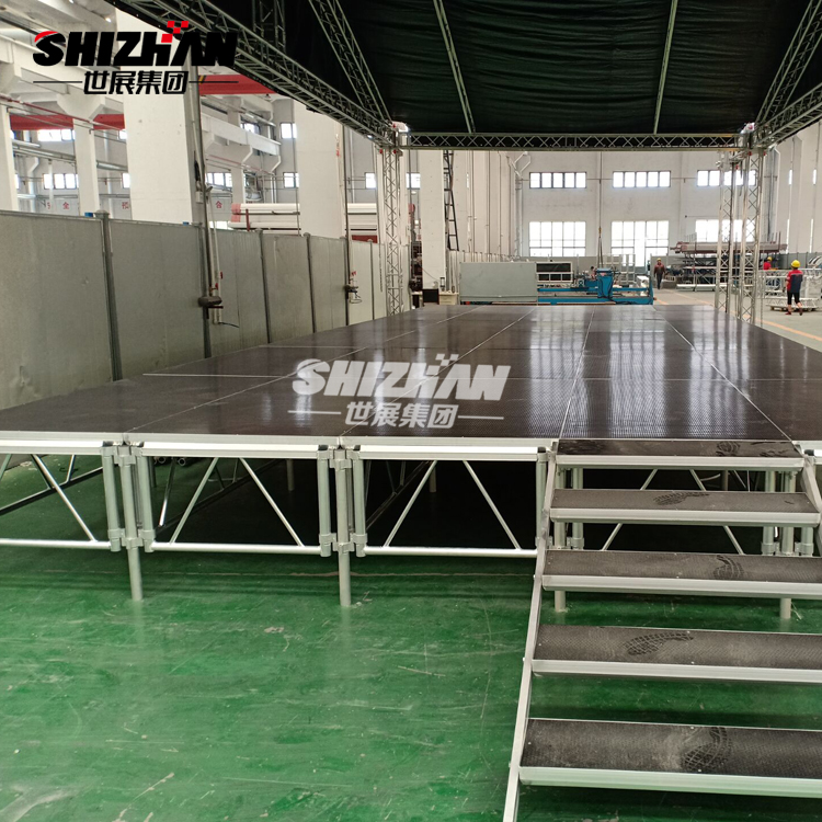 1.22*1.22m Aluminum Rock Concert Glass Stage Portable Floor Platform