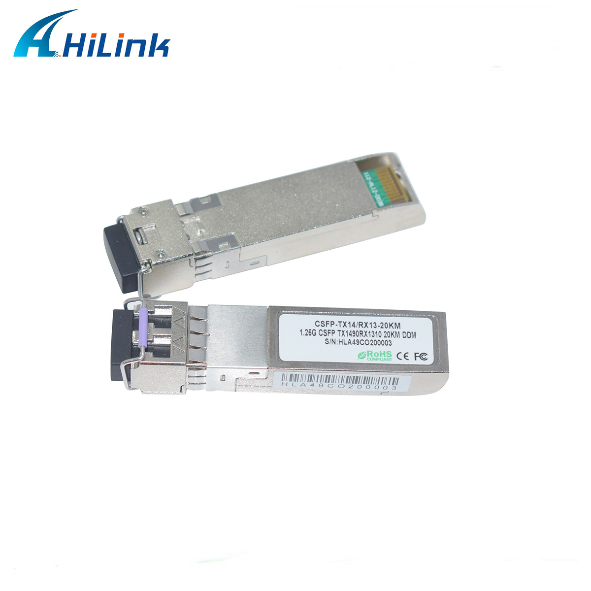 1490nm 1310nm LC SFP Transceiver Module 2 Bi - Directional In 1 SFP 1.25G Bidi 20KM