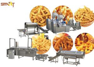 Quality PLC Kurkure Extrusion Snacks Food Machinery With 150 Kg/H wholesale