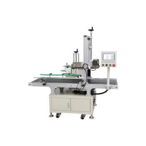 Quality Semi Automatic Flat Bottle Box Bag Card Adhesive Labeling Machine with ±1mm Accuracy wholesale