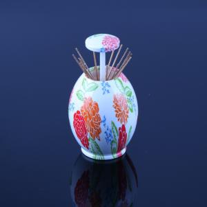Quality Pink Flower Pattern Kitchen Abs Automatic Toothpick Holder wholesale