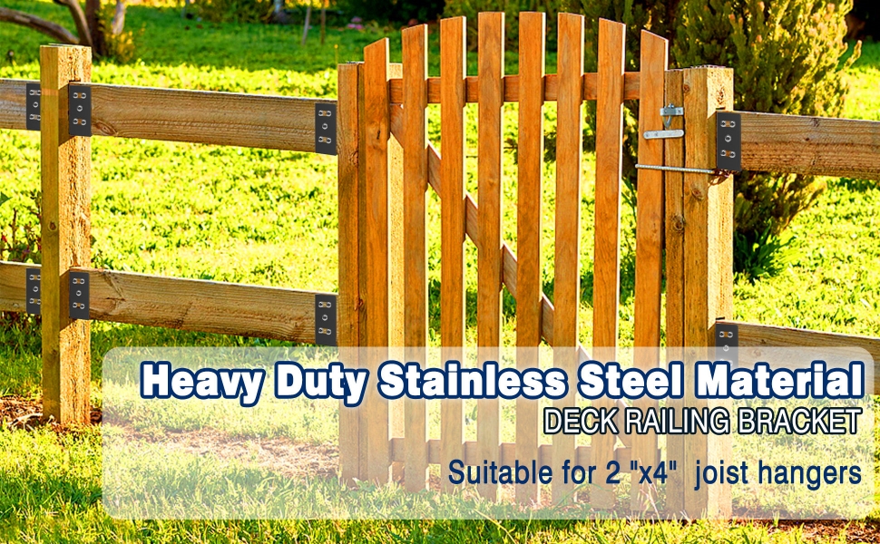 Stainless Steel Concealed Joist Bracket for 2x4 Stair Wood Handrail Deck Railing