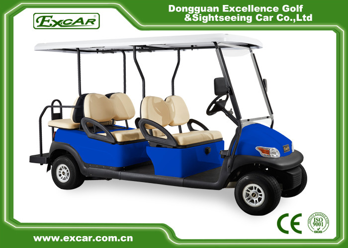 4 wheel 6 seats golf car with flip seats 48V Battery Mini Electric Golf Carts