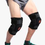 Black Patellar Tendonitis Brace , One Size Elastic Knee Support