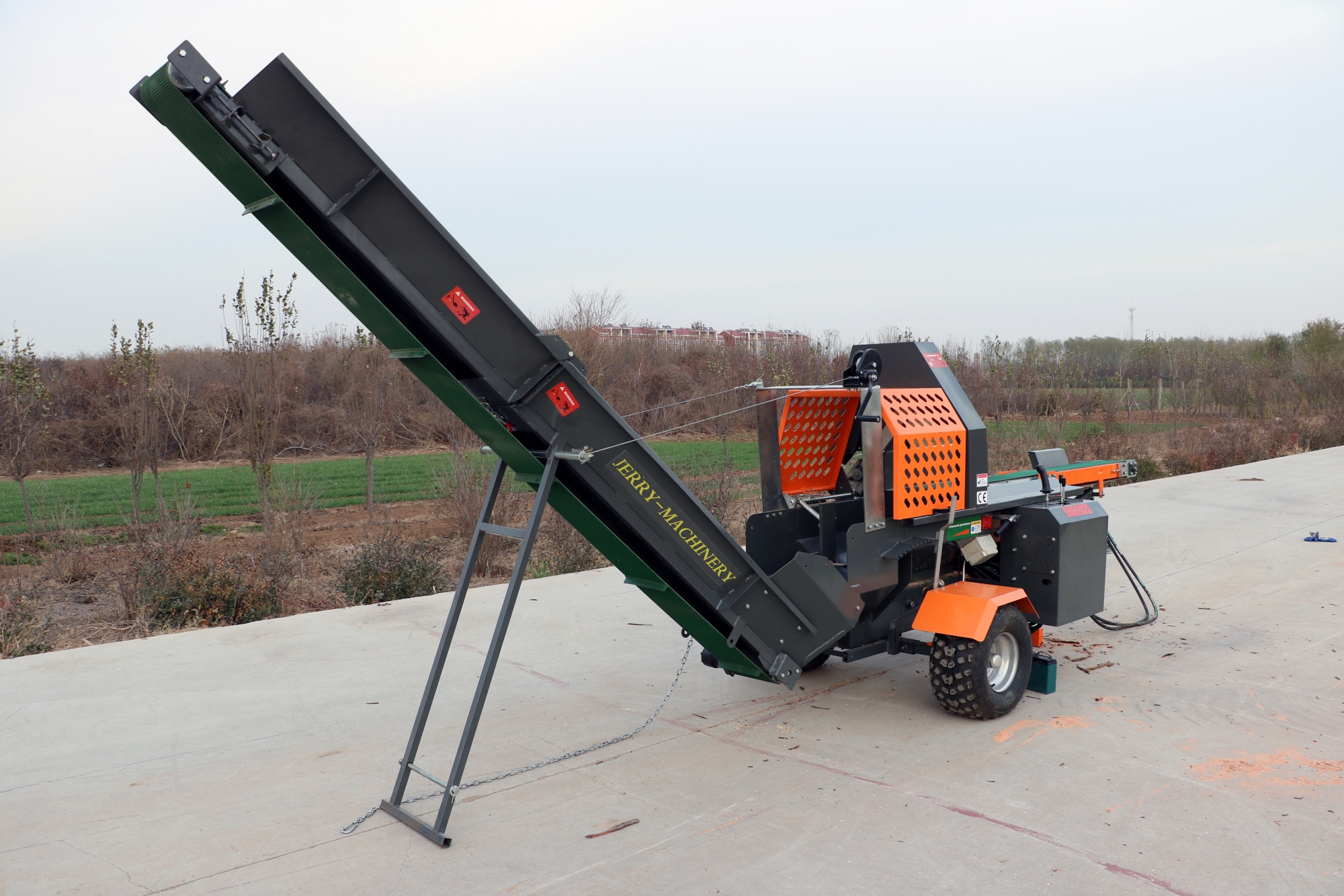 18HP Gasoline Log Splitter And Wood Shredder For Cutting Wood Branch