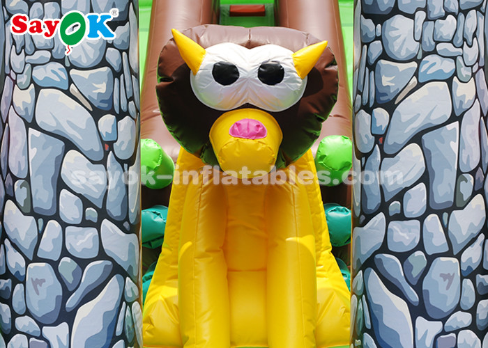 Commercial Inflatable Slide 6*4m Animal Theme Party Inflatable Bouncer Slide For Advertising