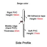 Beige Color Pvc Door Bottom Seal 36mm Height For Hotel