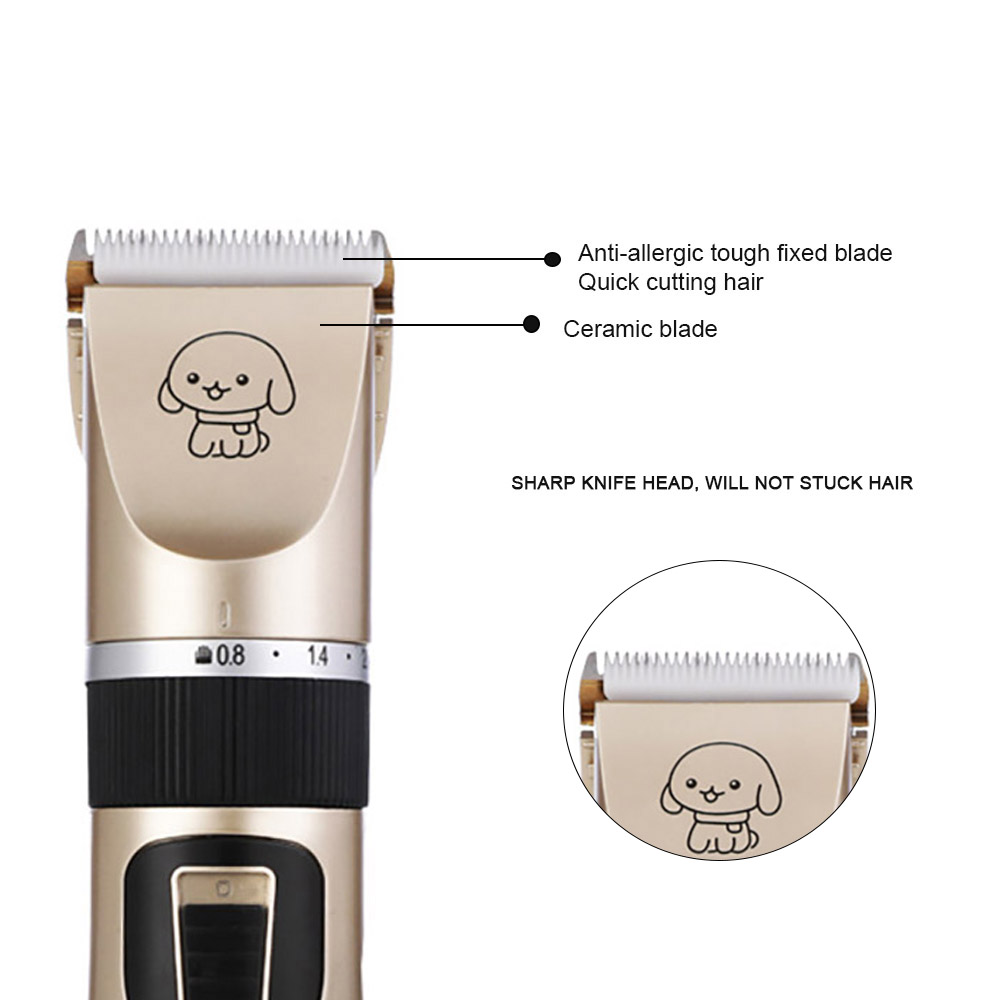 1500mA Battery Pets Hair Trimmer Cordless Dog Clippers Rechargeable Ceramic Blade