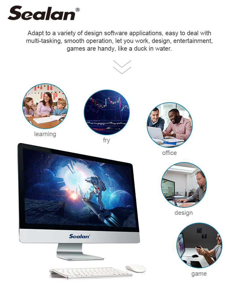 CCIC 23.6 Inch AIO Desktop Computer With Touch Screen