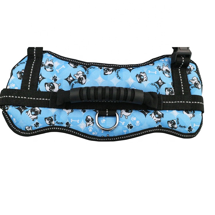 Adjustable Size Pet Vest Harness Mesh Design Leather Dog Harness