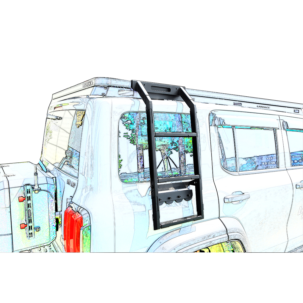 Product Size 840*400*320mm SUS304 Offroad Accessories Side Car Ladder for GWM