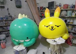 Quality Handmade Fiberglass Cartoon Statues Goog Looking Appearance Custom Size wholesale