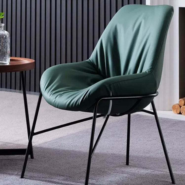 27.9 Inch Modern Leisure Chair Scratch Resistant Leather Sofa Chair With Metal Leg