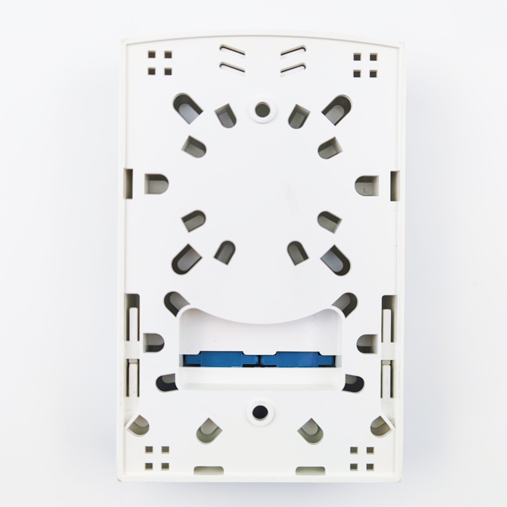 2 Cores LC UPC Plastic Fiber Optic Faceplate Socket Panel for FTTH White/Gray Color