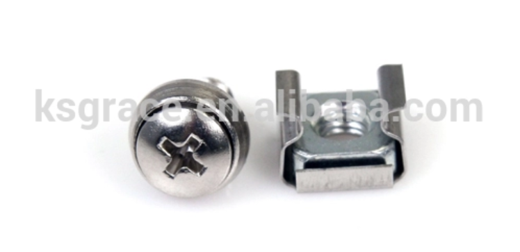 Stainless Steel Mounting Screws and Cage Nuts for Server Rack Cabinet
