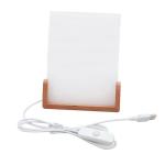 U Shaped Wooden Base Sublimation Acrylic Photo Frame LED For Sublimation Coating