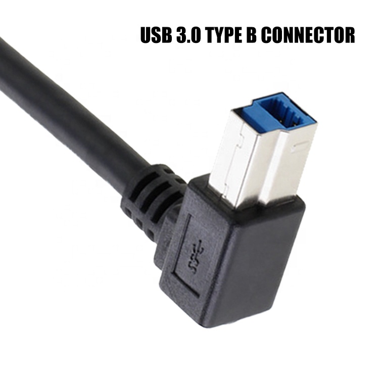 High Speed 5Gbps 90 Degree Right Angle USB 3.0 A Male to USB B Type Printer Cable