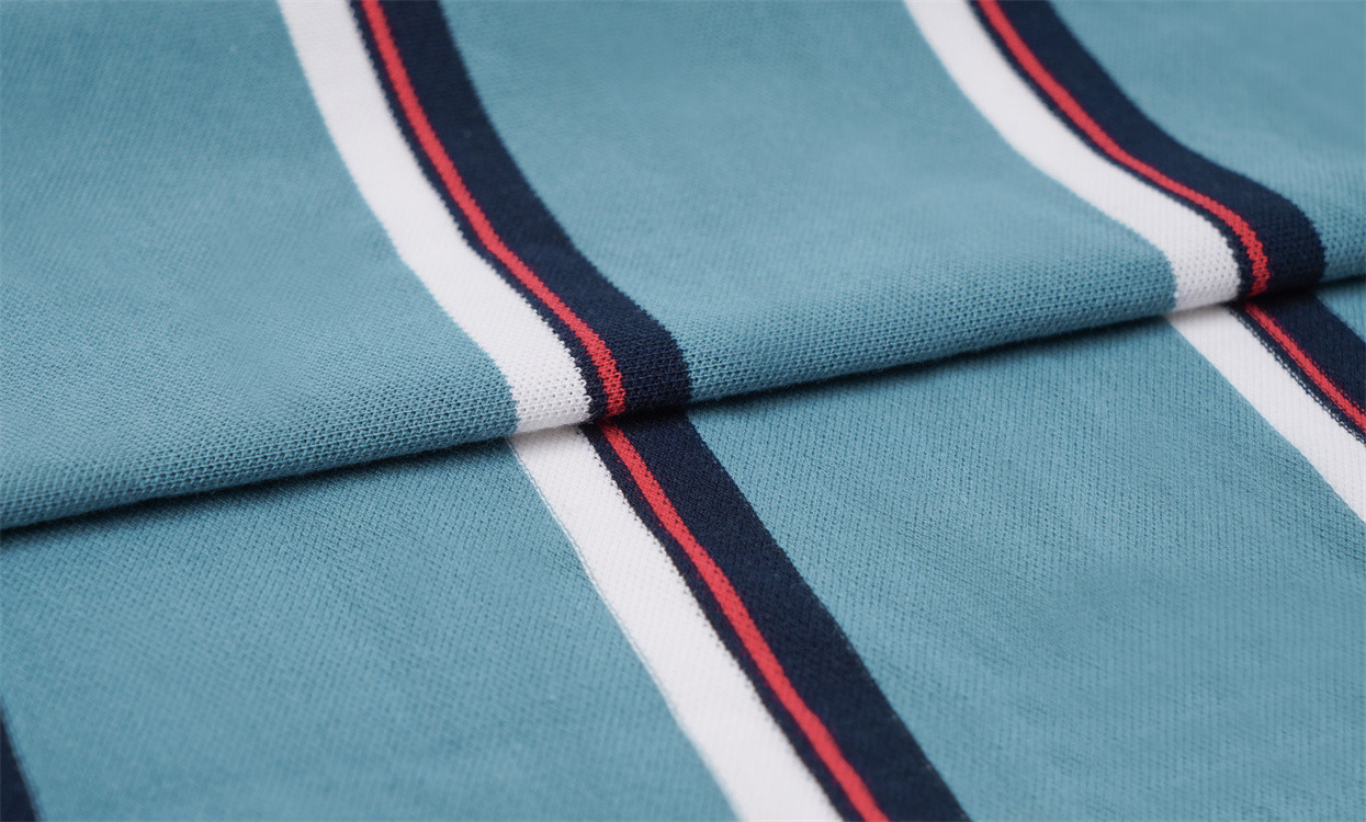Refreshing, Breathable And Healthy Natural Striped Knit Fabric For Casual Wear
