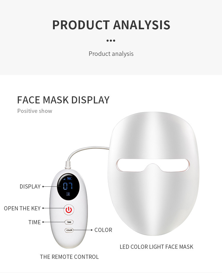 380nm To 850nm LED Light Therapy Mask Minimize Pore