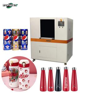China 360 Degree Rotation Cylinder Uv Printer Glass Plastic Water Beer Bottle Printing Machine on sale