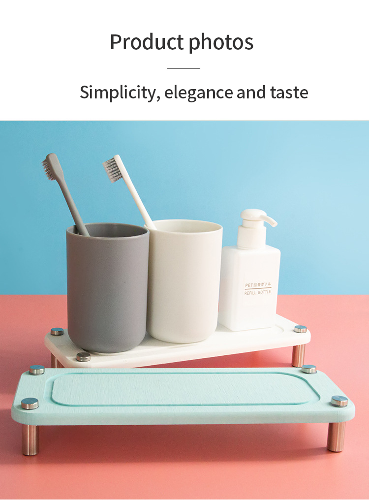 Sustainable Diatomite Toothbrush Cup Coaster for Bathroom Counter Super Absorbent Design