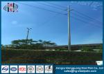 10KV - 220KV 4mm Electric HDG Steel Tubular Pole , Yield Strength 345MPA
