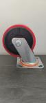 125mm Diameter Industrial Trolley 4 Inch PU Swivel Casters with 12*8.2mm Hole