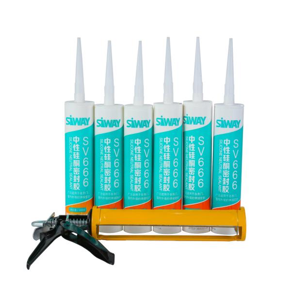 300ml Cartridge Aluminum Silicone Sealant / Neutral Cure Silicone Adhesive SV