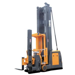 Quality 1500kg Vna Man Up Electric Stacker Very Narrow Aisle 3 Way Truck Man Mounted Three Way Forklift wholesale