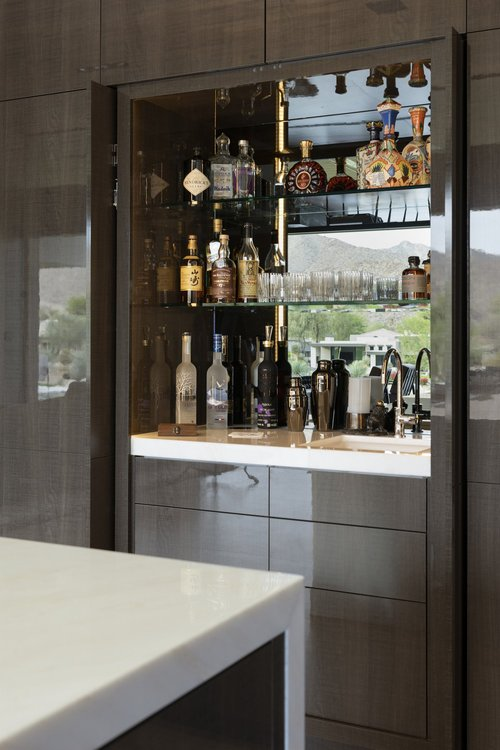 Contemporary Design Style Wood Wine Bar Cabinet for Living Room Furniture Partition