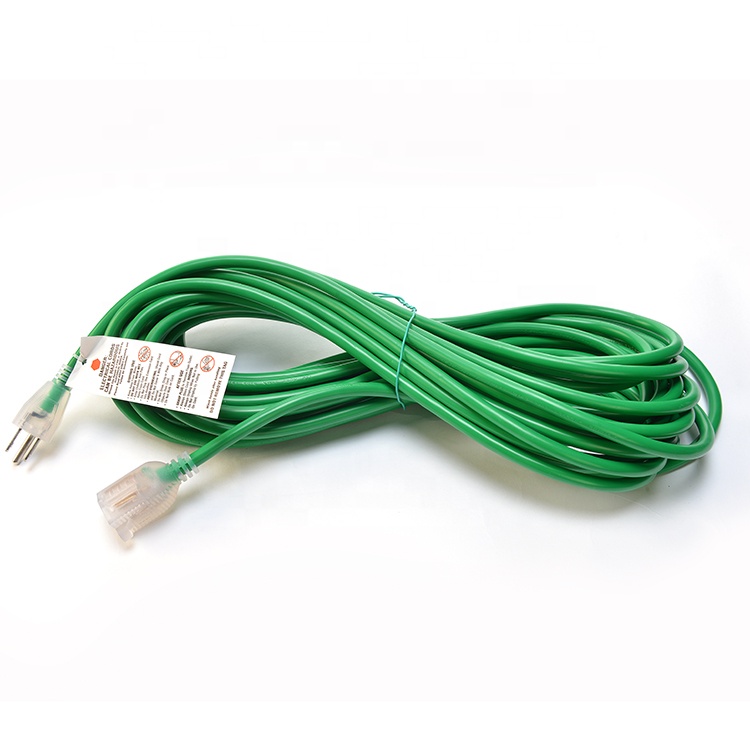 Christmas Feast Power Cord with Led-light Terminal Outdoor NEMA 5-15R Multi Type America ETL Extension Cord