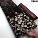 Supoo Good quality velvet lace african lace fabric nigerian dress with sequins