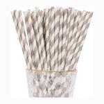 Paper Wood Compostable Bubble Tea Straws , Disposable Boba Paper Straw