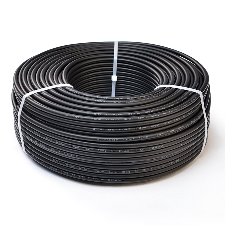 Single Core or Double Core TUV Approved 4mm 6mm Tinned Copper XLPO Solar DC Cable Wire for Solar Energy Projects