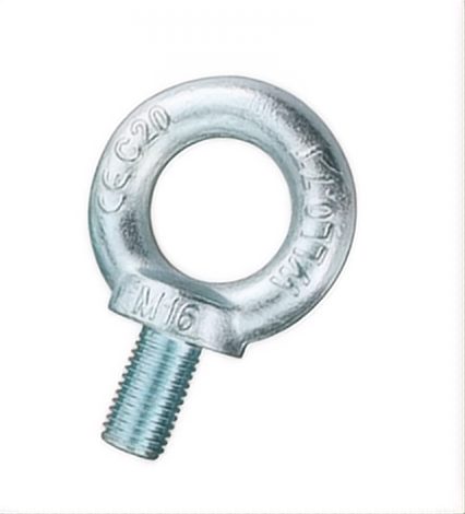 DIN 580 35mm Length Grade 8 Fully Threaded Carbon Steel Black Galvanized Eye Bolt
