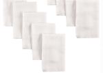 Birdseye Flatfold Baby Cloth Diapers For Toddlers White 10 Pack 100% Cotton