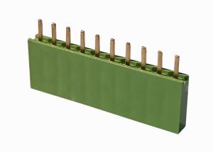 China Straight Double Row Header Connector Green 2.54 Mm Female Header 10 Pin on sale