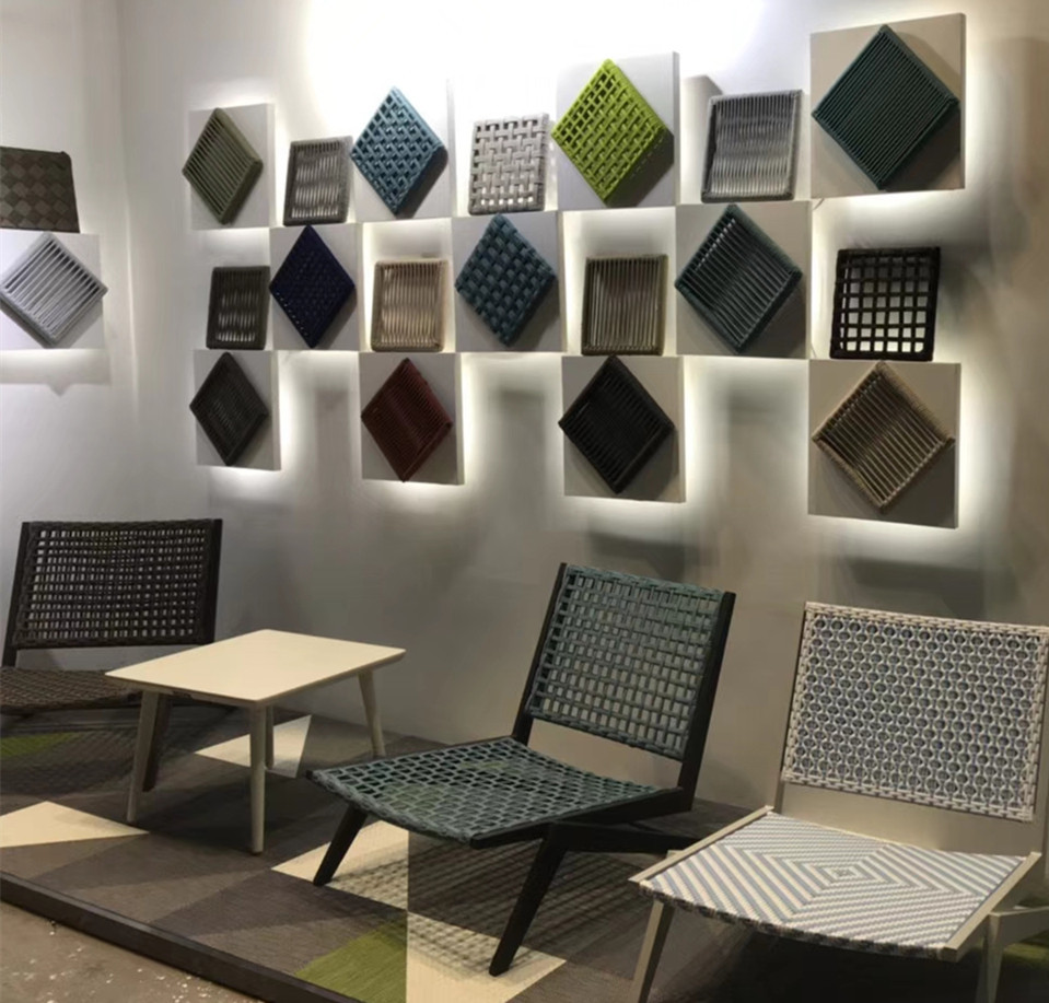 Light Grey 25mm Polyester Webbing Outdoor Furniture Use Two Mixed Colour